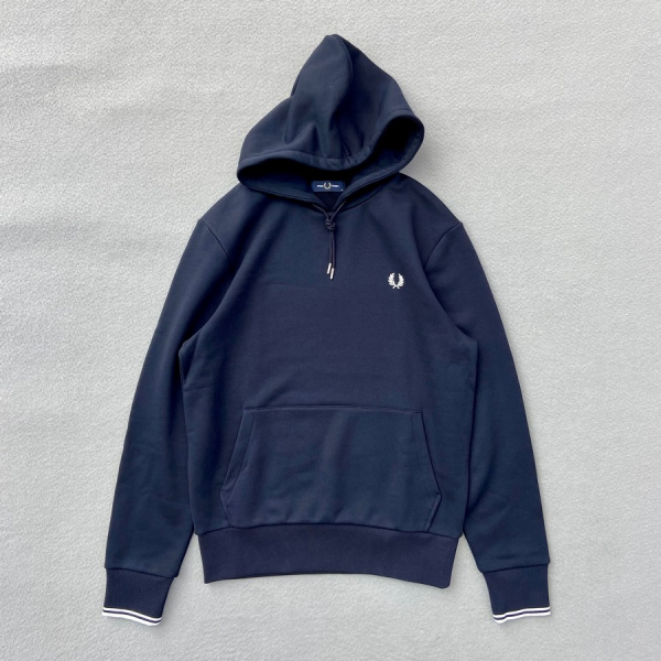 FRED PERRY SUDADERA TIPPED HOODED NAVY