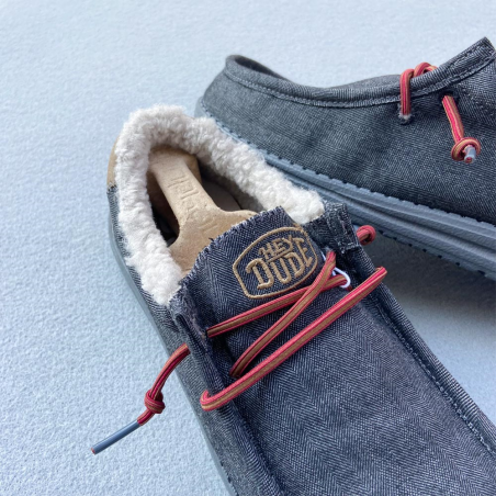 HEY DUDE ZAPATO WALLY BLACK SHELL