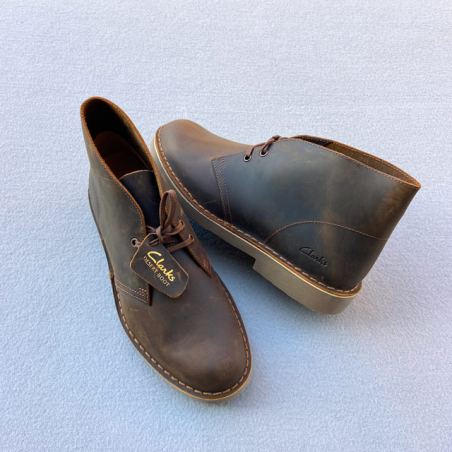 CLARKS DESERT BOOT MARRÓN ENCERADO