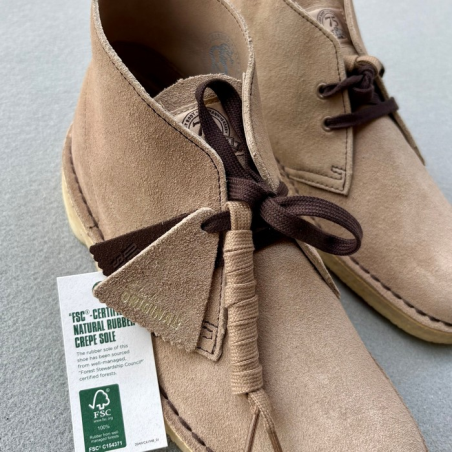 CLARKS DESERT BOOT WOLF SUEDE