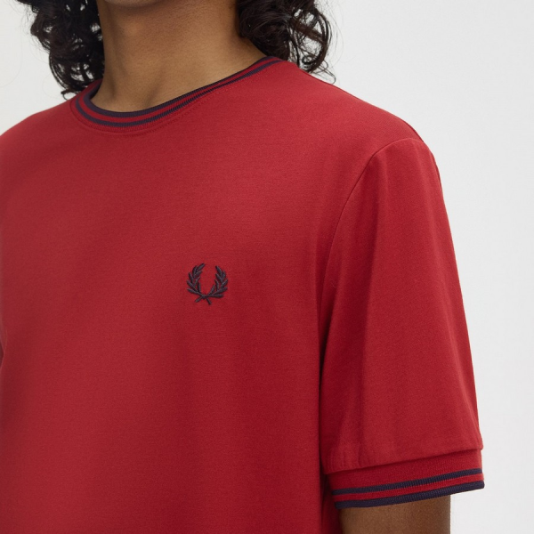 FRED PERRY CAMISETA TWIN TIPPED + MÁS  COLORES