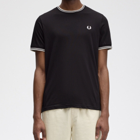 FRED PERRY CAMISETA TWIN TIPPED + MÁS COLORES 2