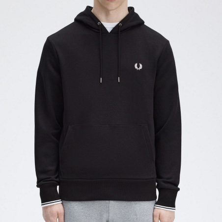 FRED PERRY SUDADERA CON CAPUCHA NEGRA