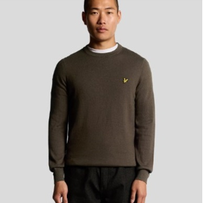 LYLE & SCOTT JERSEY COTTON MERINO CREW NECK JUMPER