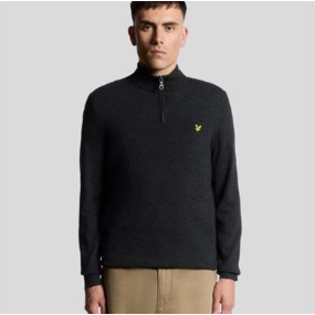 LYLE & SCOTT JERSEY LAMBSWOOL BLEND QUARTER ZIP