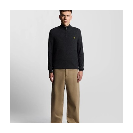 LYLE & SCOTT JERSEY LAMBSWOOL BLEND QUARTER ZIP
