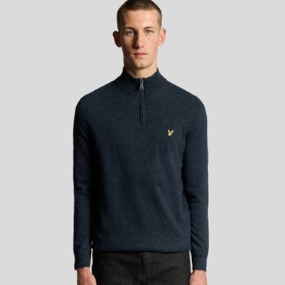 LYLE & SCOTT JERSEY LAMBSWOOL BLEND QUARTER ZIP