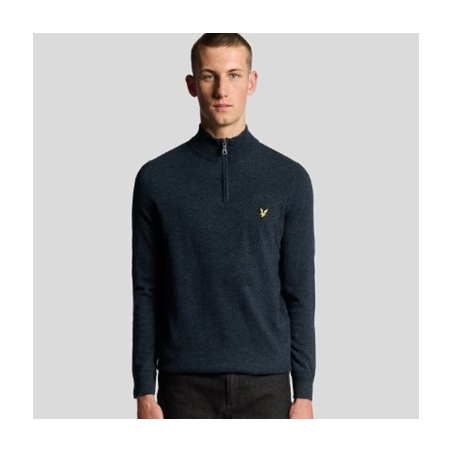 LYLE & SCOTT JERSEY LAMBSWOOL BLEND QUARTER ZIP