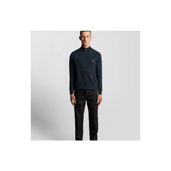LYLE & SCOTT JERSEY LAMBSWOOL BLEND QUARTER ZIP