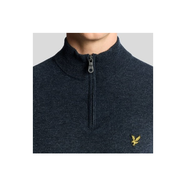 LYLE & SCOTT JERSEY LAMBSWOOL BLEND QUARTER ZIP