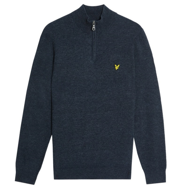 LYLE & SCOTT JERSEY LAMBSWOOL BLEND QUARTER ZIP