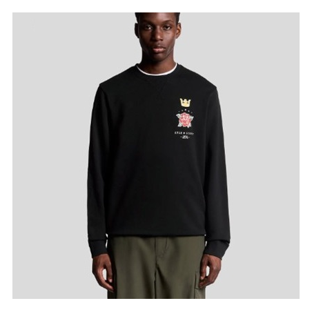 LYLE & SCOTT SUDADERA ROSE AND CROWN GRAPHIC CREW