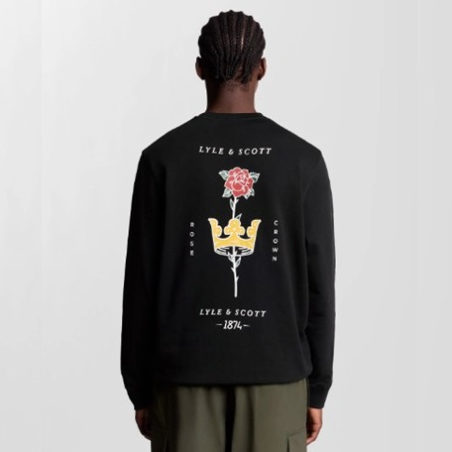 LYLE & SCOTT SUDADERA ROSE AND CROWN GRAPHIC CREW