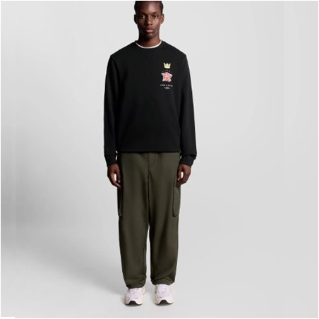 LYLE & SCOTT SUDADERA ROSE AND CROWN GRAPHIC CREW