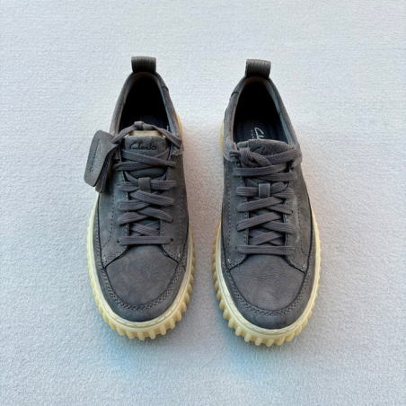 CLARKS ZAPATO TORHILL LACE DARK GREY NUBUCK