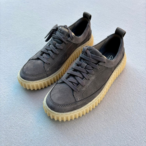 CLARKS ZAPATO TORHILL LACE DARK GREY NUBUCK