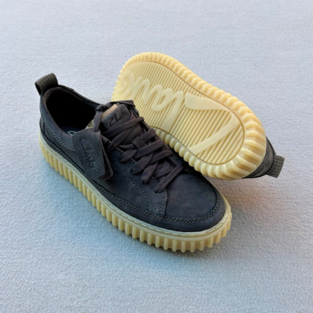 CLARKS ZAPATO TORHILL LACE DARK GREY NUBUCK