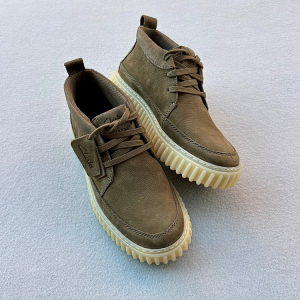 CLARKS BOTIN TORHILL LACE HI KHAKI NUBUCK