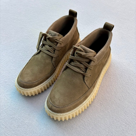 CLARKS BOTIN TORHILL LACE HI KHAKI NUBUCK