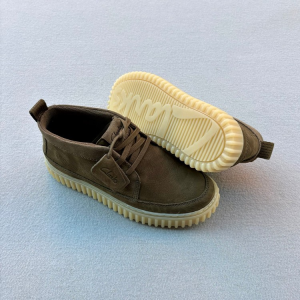 CLARKS BOTIN TORHILL LACE HI KHAKI NUBUCK