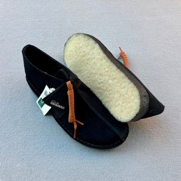 CLARKS BOTIN DESERT TREK BLACK SUEDE