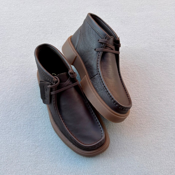 CLARKS BOTIN TORVIEW HI BROWN LEATHER