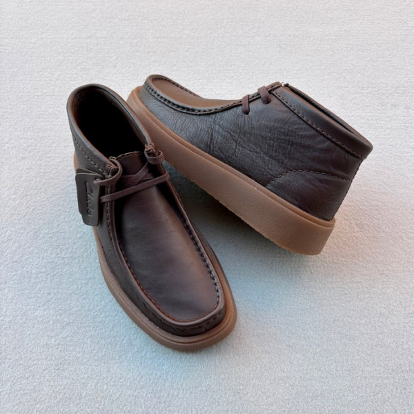 CLARKS BOTIN TORVIEW HI BROWN LEATHER