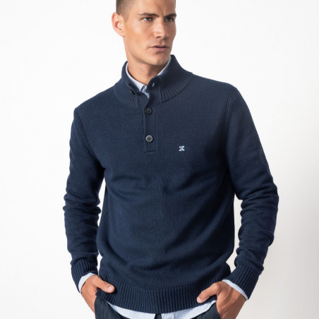 ETIEM JERSEY CUELLO ALTO CIERRE BOTONES