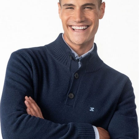 ETIEM JERSEY CUELLO ALTO CIERRE BOTONES