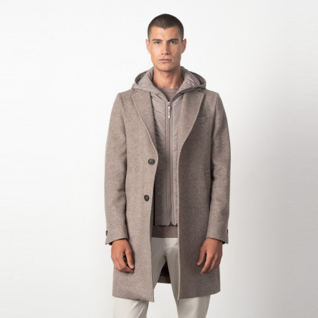 ETIEM ABRIGO LANA CON CAPUCHA DESMONTABLE