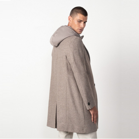 ETIEM ABRIGO LANA CON CAPUCHA DESMONTABLE