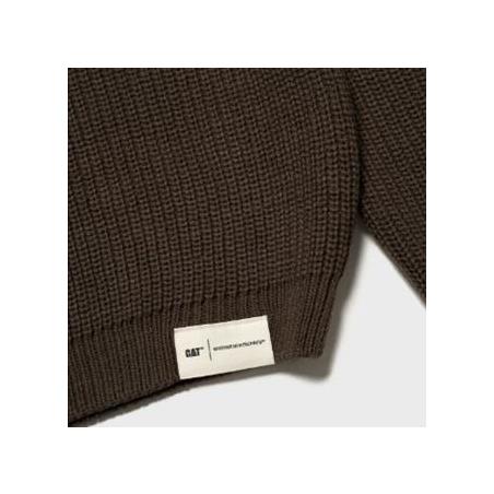 CAT JERSEY HALF NECK RIBBED KNIT