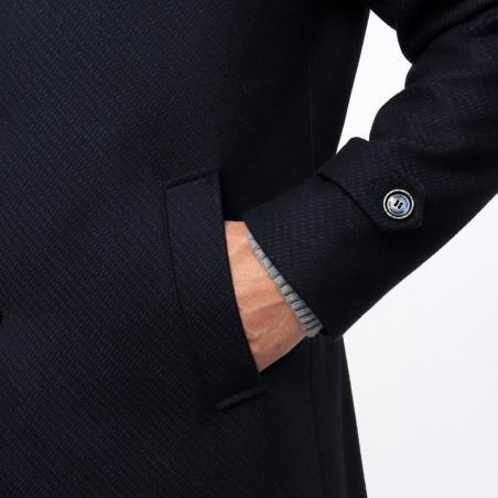 FLORENTINO ABRIGO LANA BICOLOR