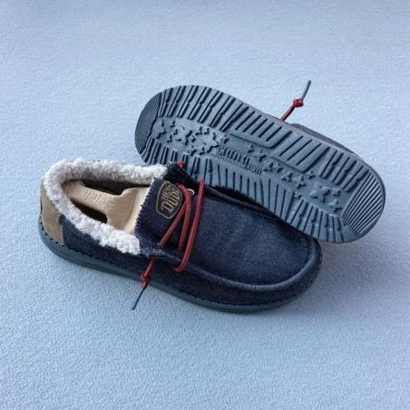 HEY DUDE ZAPATO WALLY BLACK SHELL