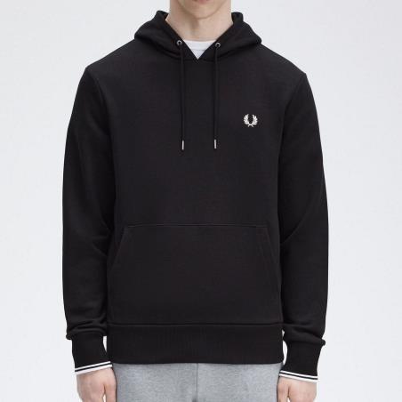 FRED PERRY SUDADERA CON CAPUCHA NEGRA