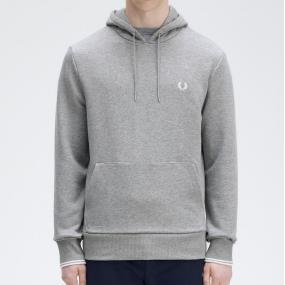 FRED PERRY SUDADERA CON CAPUCHA GRIS