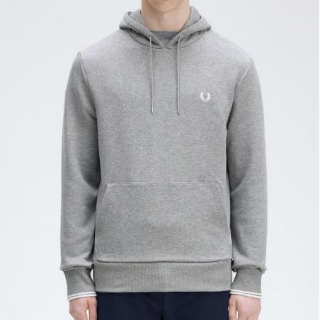 FRED PERRY SUDADERA CON CAPUCHA GRIS