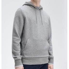 FRED PERRY SUDADERA CON CAPUCHA GRIS 2