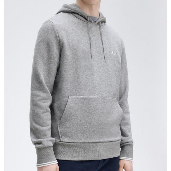 FRED PERRY SUDADERA CON CAPUCHA GRIS
