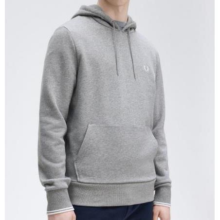 FRED PERRY SUDADERA CON CAPUCHA GRIS
