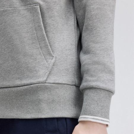 FRED PERRY SUDADERA CON CAPUCHA GRIS
