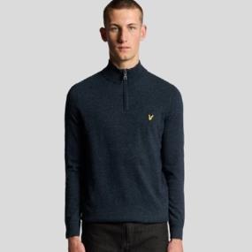 LYLE & SCOTT JERSEY LAMBSWOOL BLEND QUARTER ZIP