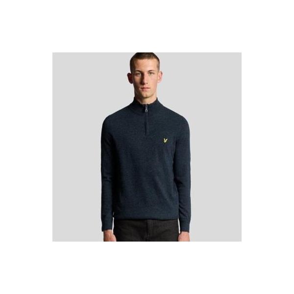 LYLE & SCOTT JERSEY LAMBSWOOL BLEND QUARTER ZIP