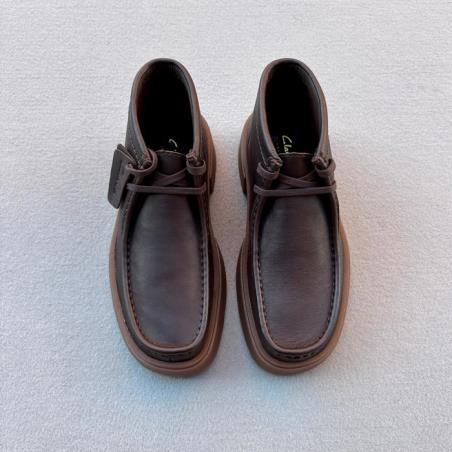 CLARKS BOTIN TORVIEW HI BROWN LEATHER