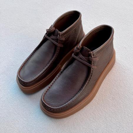 CLARKS BOTIN TORVIEW HI BROWN LEATHER