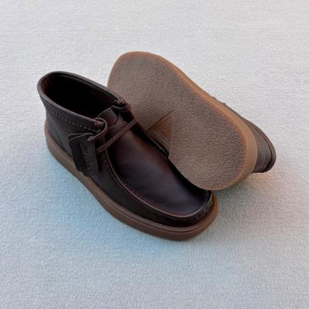 CLARKS BOTIN TORVIEW HI BROWN LEATHER