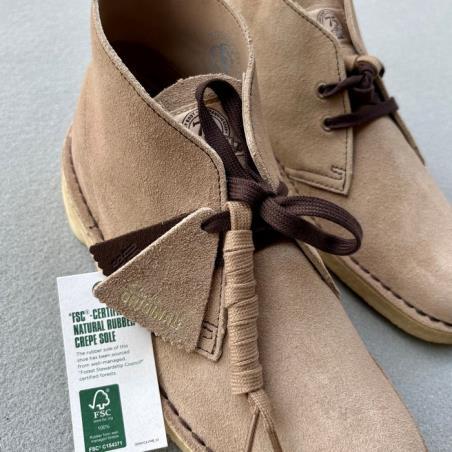 CLARKS DESERT BOOT WOLF SUEDE