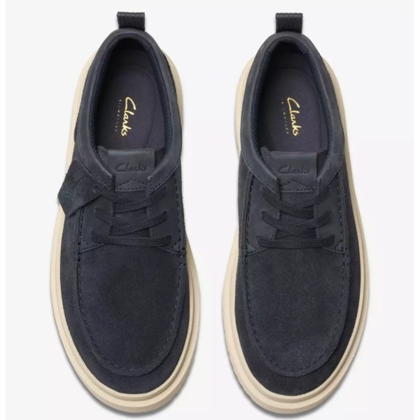CLARKS ZAPATO POLDEN MOC NAVY SUEDE