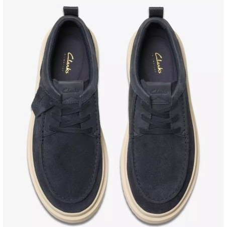 CLARKS ZAPATO POLDEN MOC NAVY SUEDE