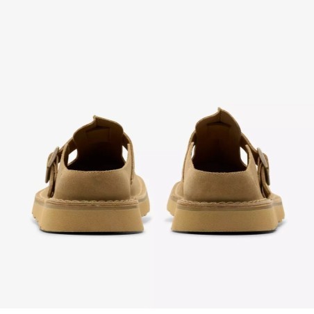 CLARKS ZUECO SOLSBURY MULE DARK SAND SUEDE